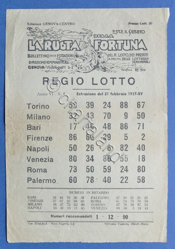 Bollettino ruota della - la,