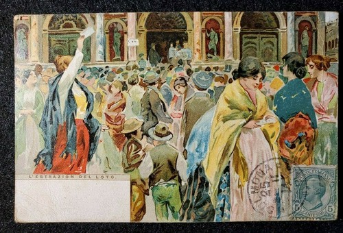 Cartolina estrazione lotteria - estrazione,