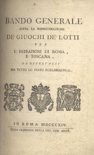Bando generale sui giuochi - generale,